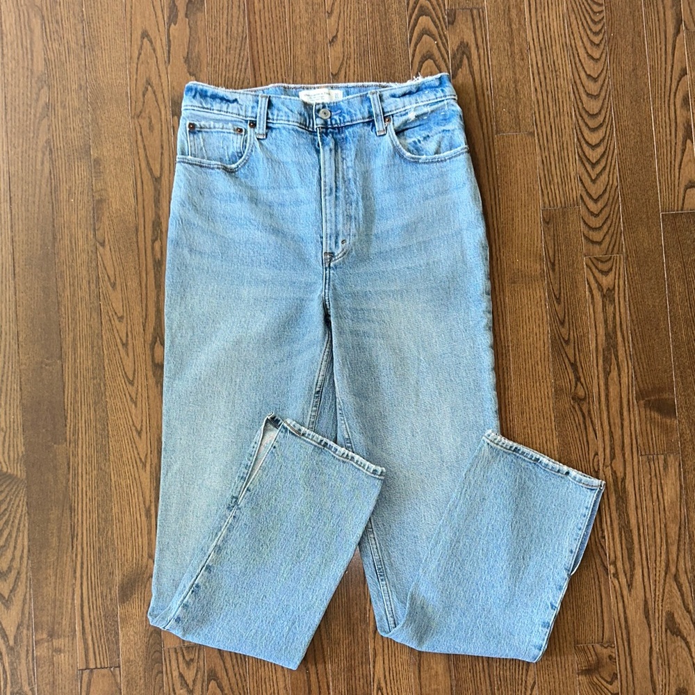 Abercrombie & Fitch Sky Blue Straight Leg Women's Jeans